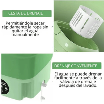 MINI LAVADORA Y SECADORA WASHPRO™ PORTATIL PLEGABLE