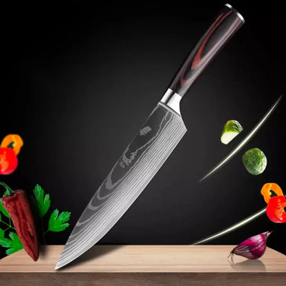 CUCHILLO PROFESIONAL ACABADO EN DAMASCO • CUCHILLO CHEF™