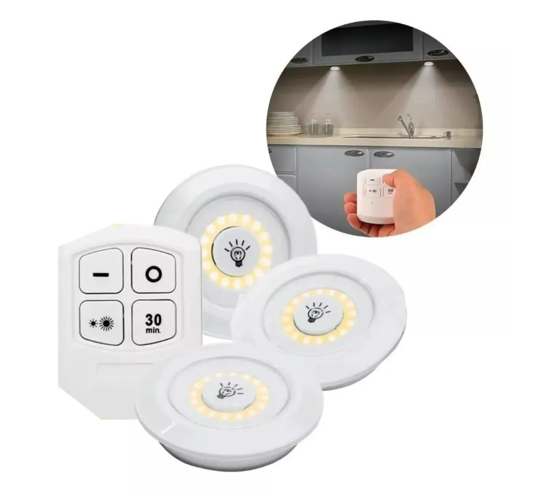 LUZ LED PRO ® SET X 3 INALAMBRICA CON CONTROL- ENVIO GRATIS